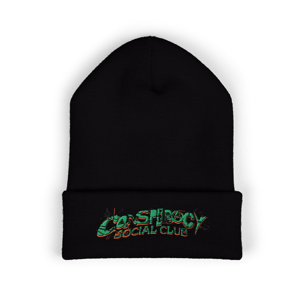 Conspiracy Social Club Embroidered Cuffed Beanie
