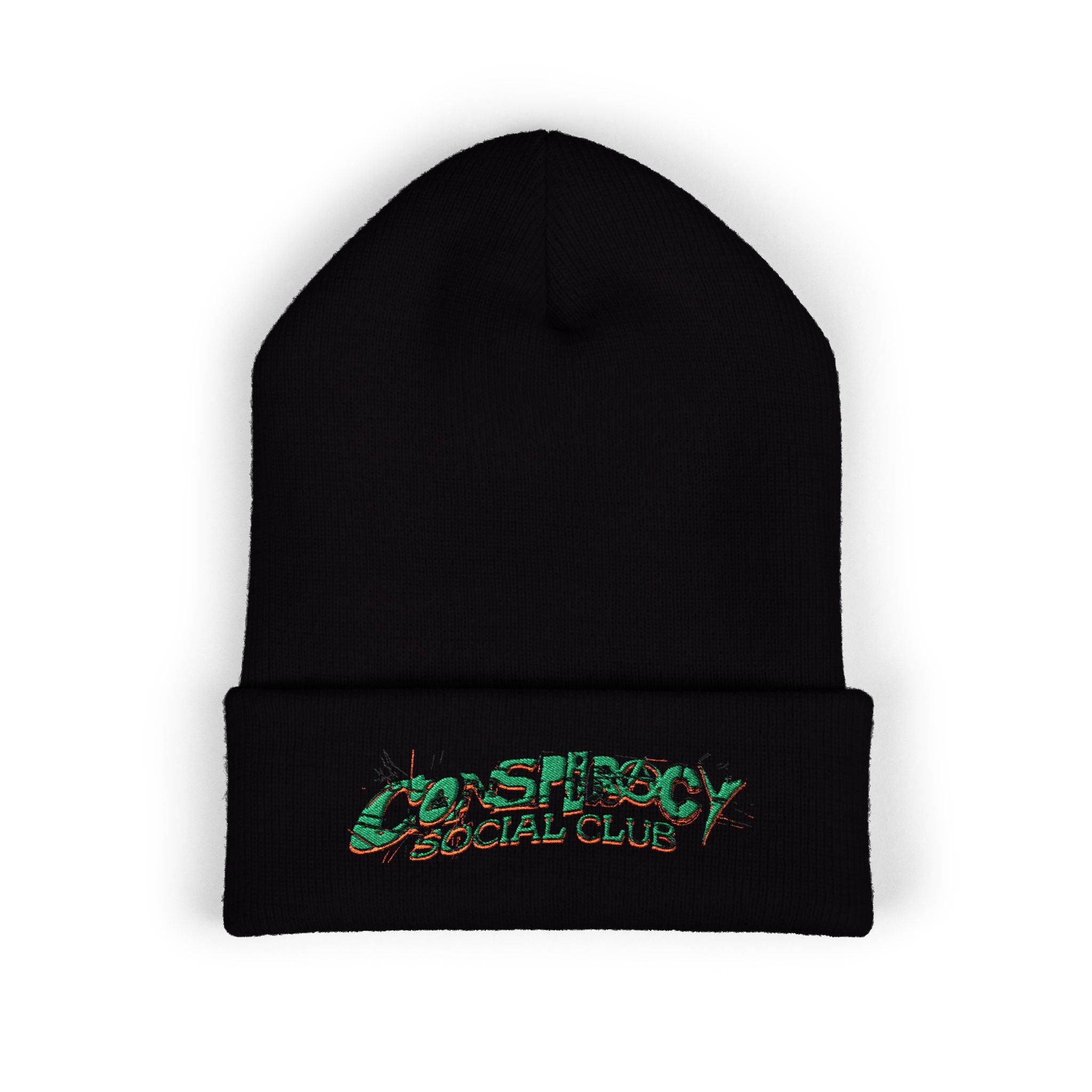 Conspiracy Social Club Embroidered Cuffed Beanie