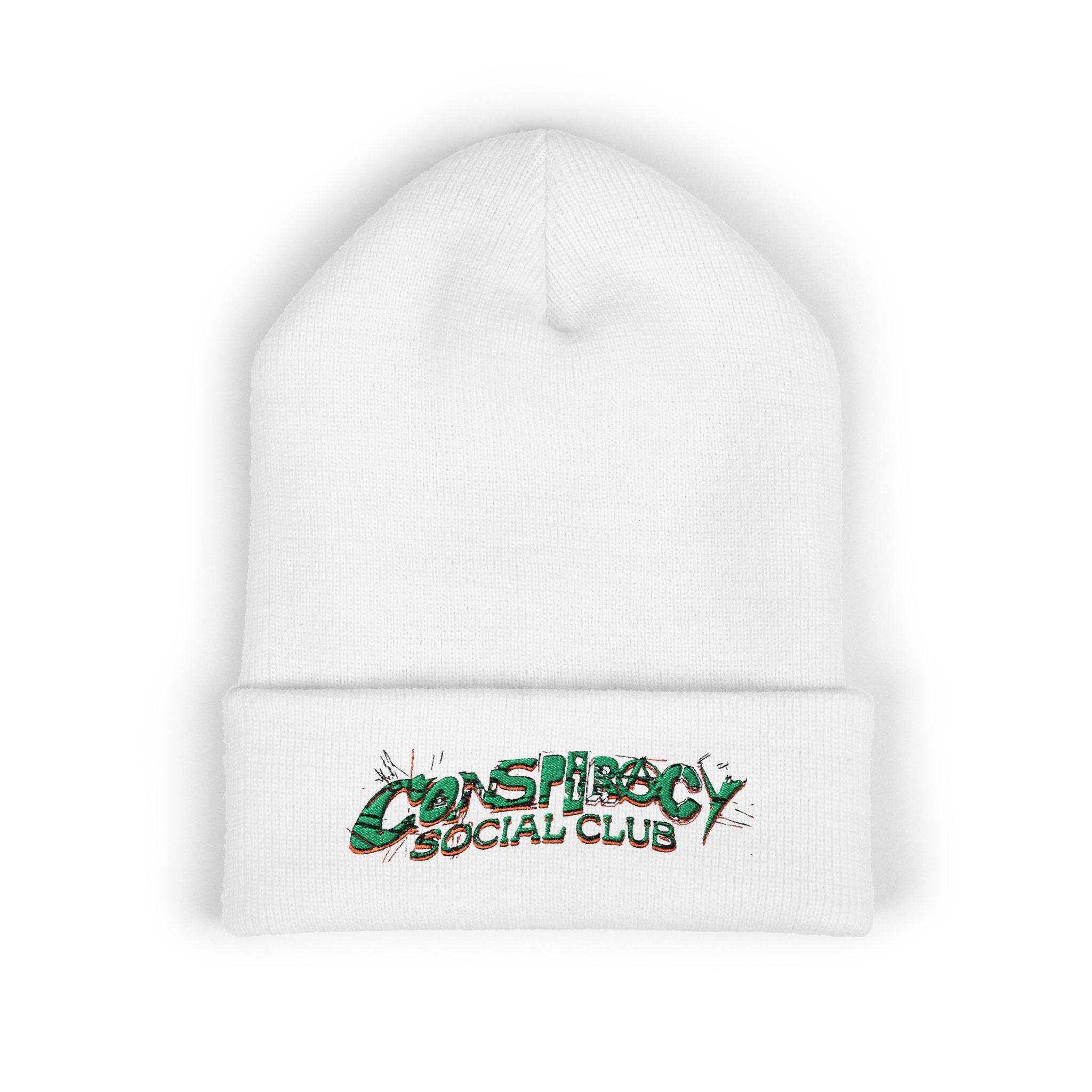 Conspiracy Social Club Embroidered Cuffed Beanie
